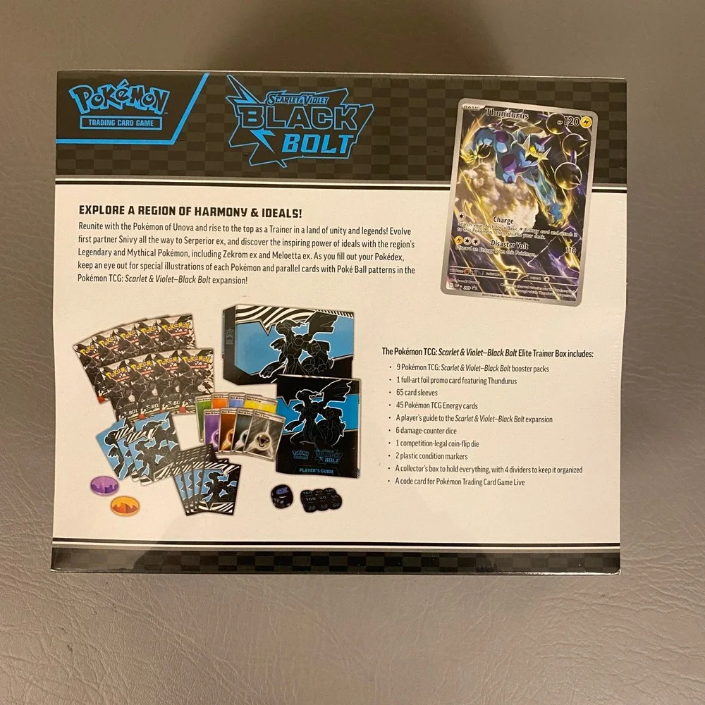 Pokemon TCG Scarlet & Violet Black Bolt Elite Trainer Box Zekrom ETB NEW Sealed